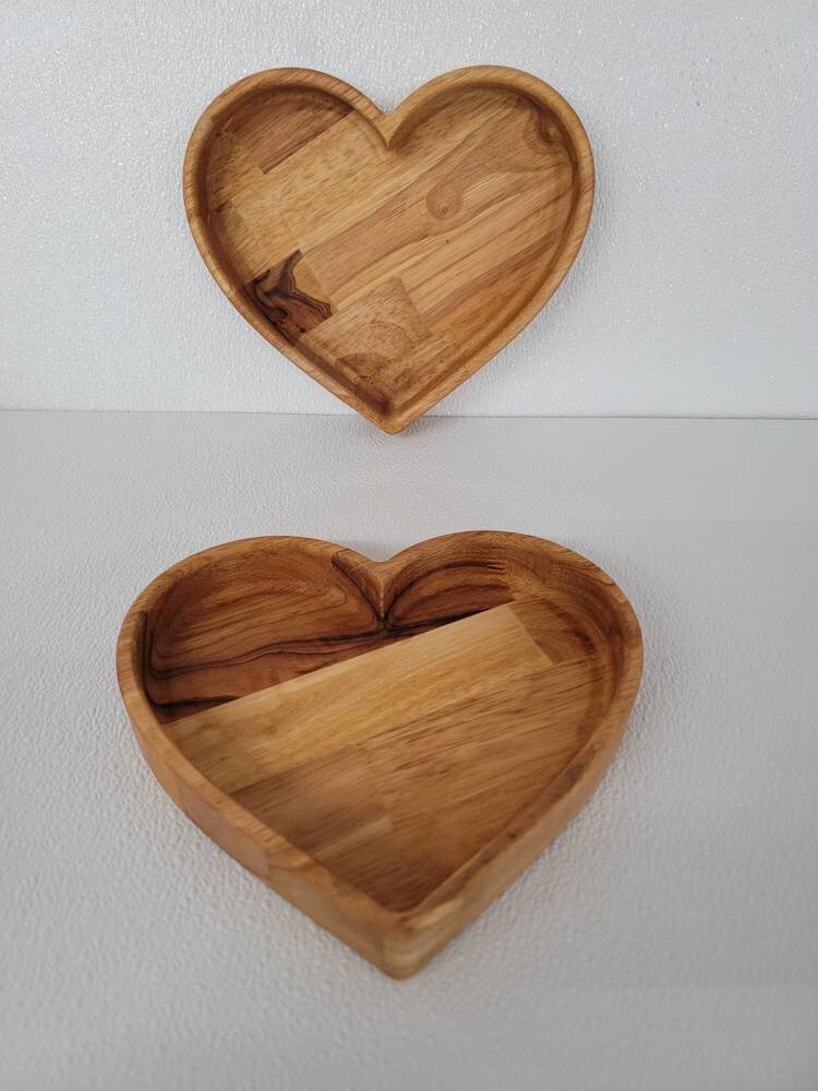 Wooden Heart candy/snack dish