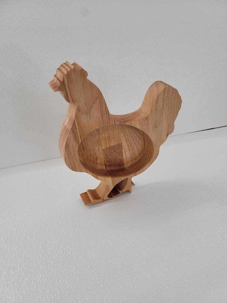 Hardwood hen bowl