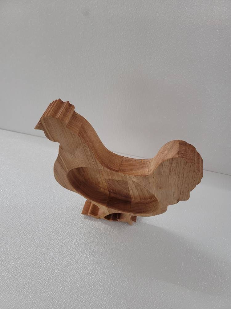 Hardwood hen bowl