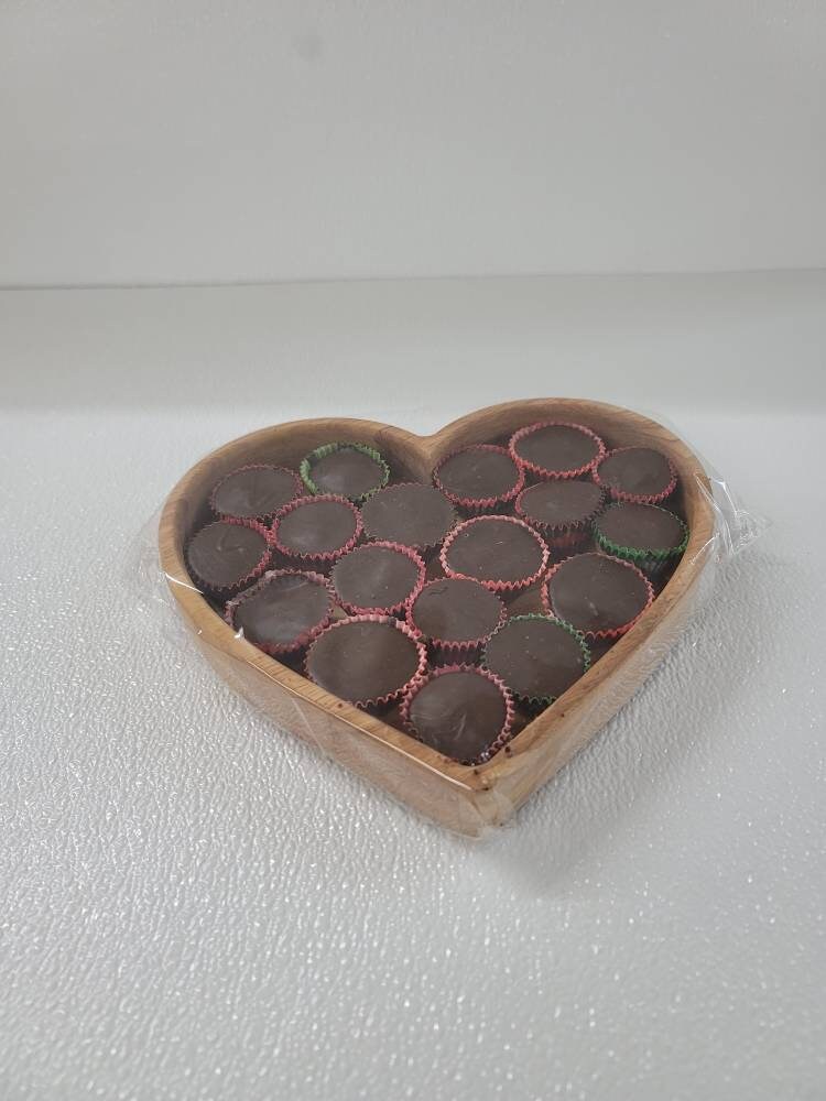 Wooden Heart candy/snack dish