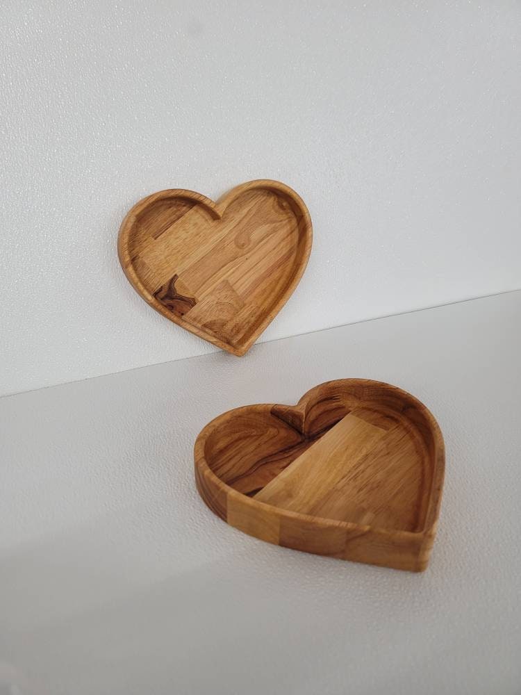 Wooden Heart candy/snack dish
