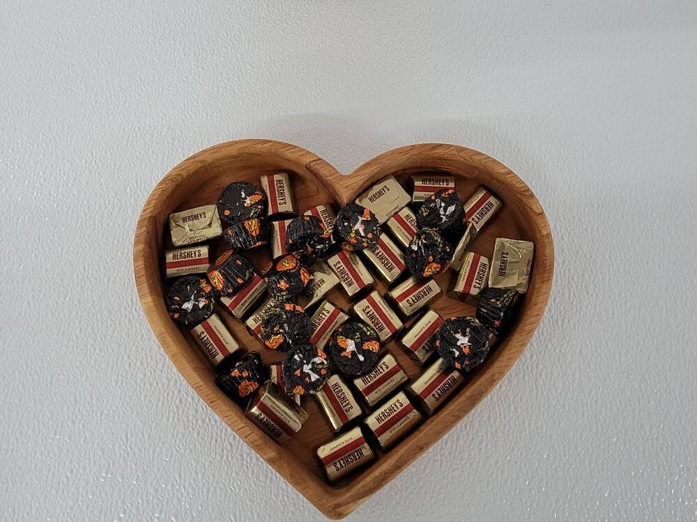 Wooden Heart candy/snack dish
