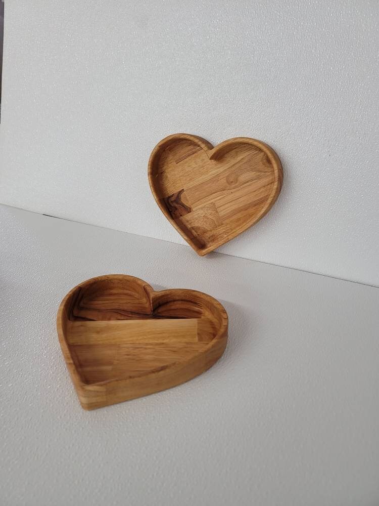 Wooden Heart candy/snack dish