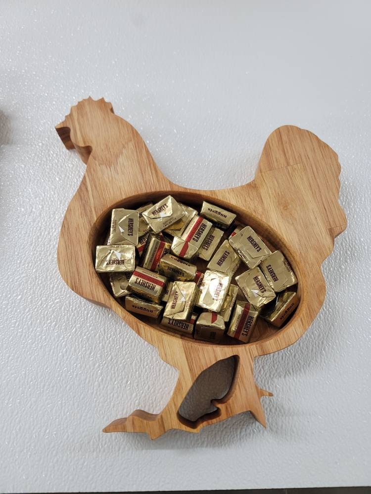 Hardwood hen bowl