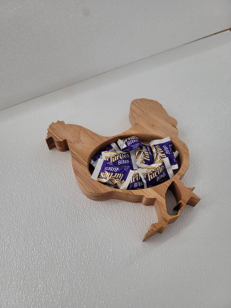 Hardwood hen bowl