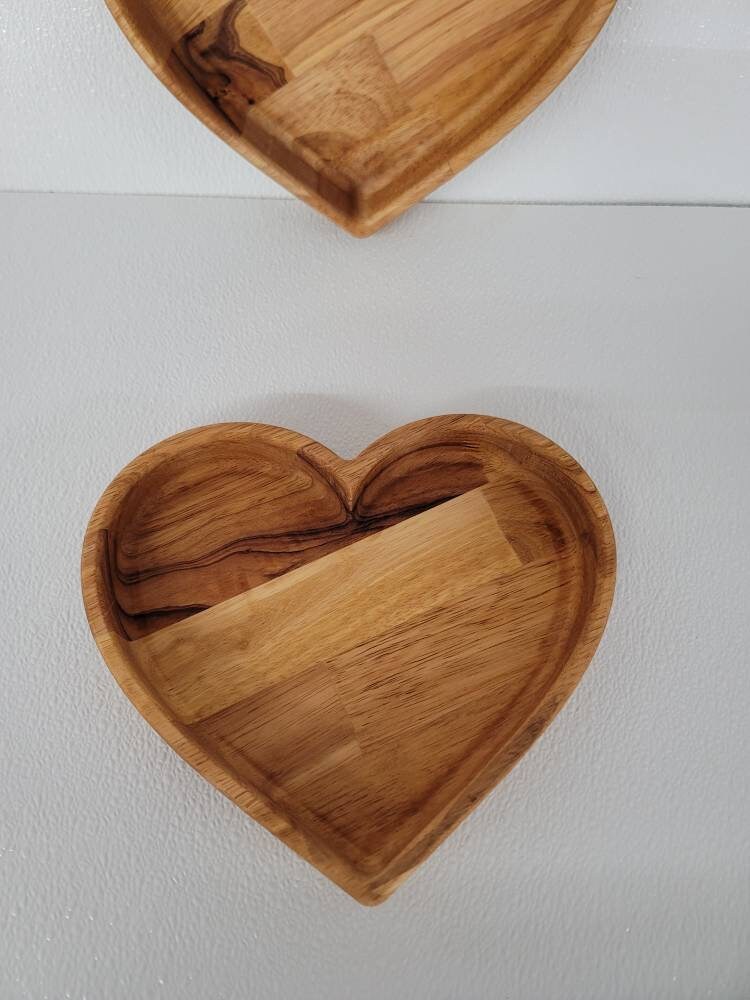 Wooden Heart candy/snack dish