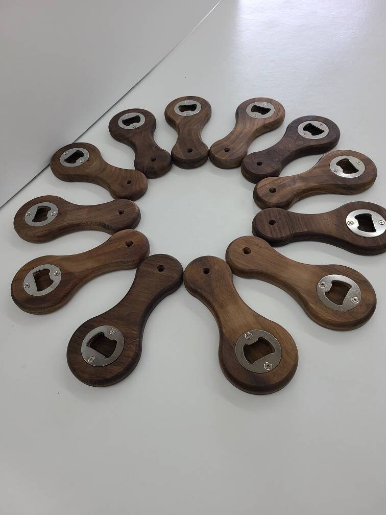 Wooden bottle openers