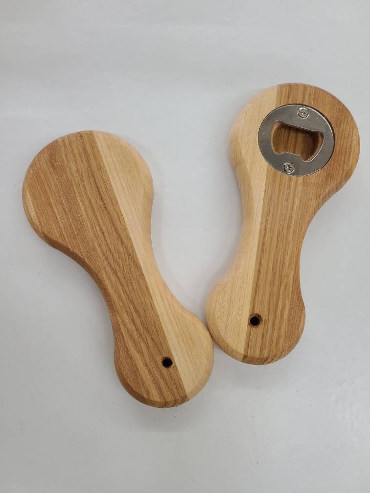 Wooden bottle openers