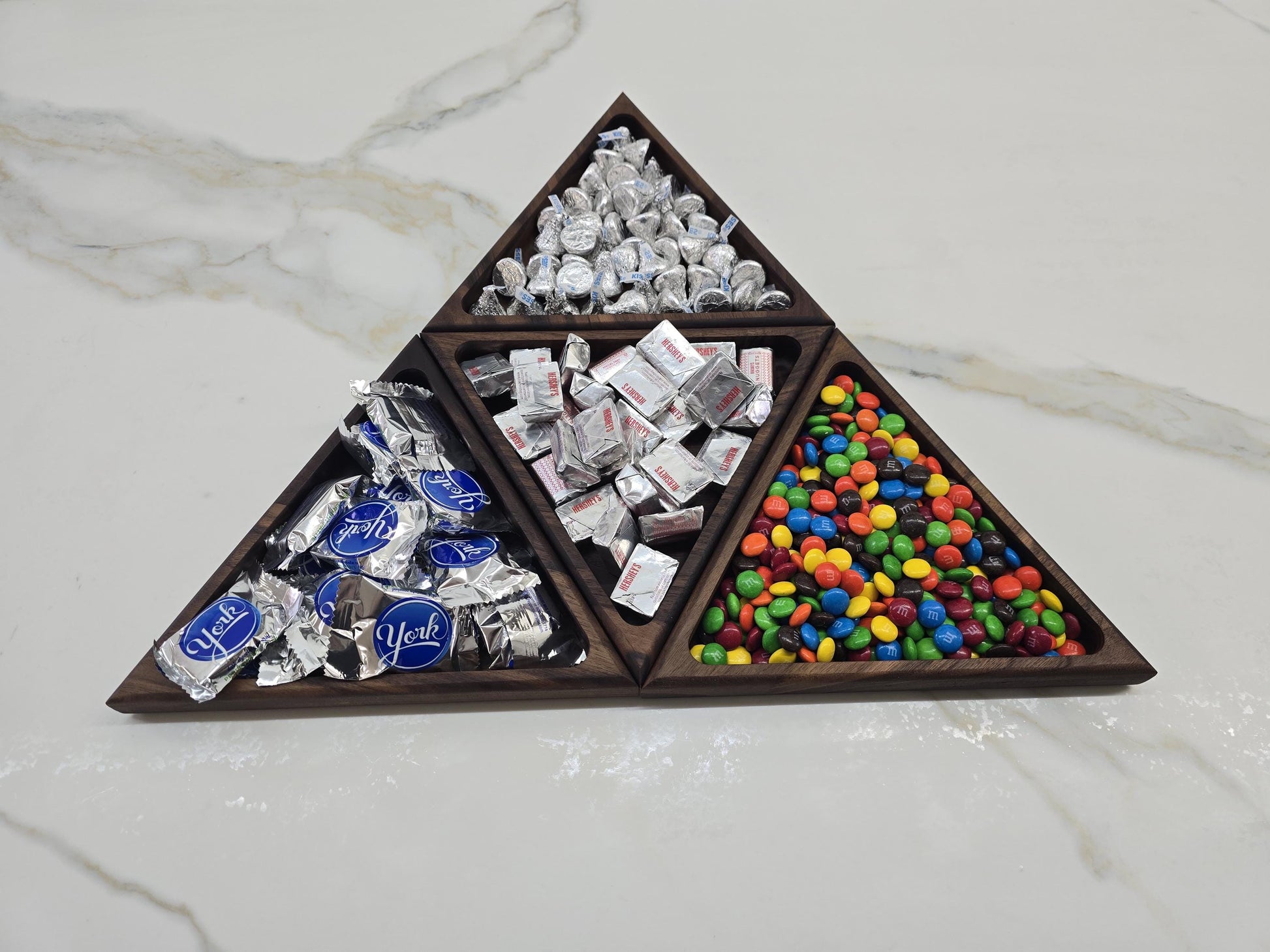 Serving triangles out of Black walnut