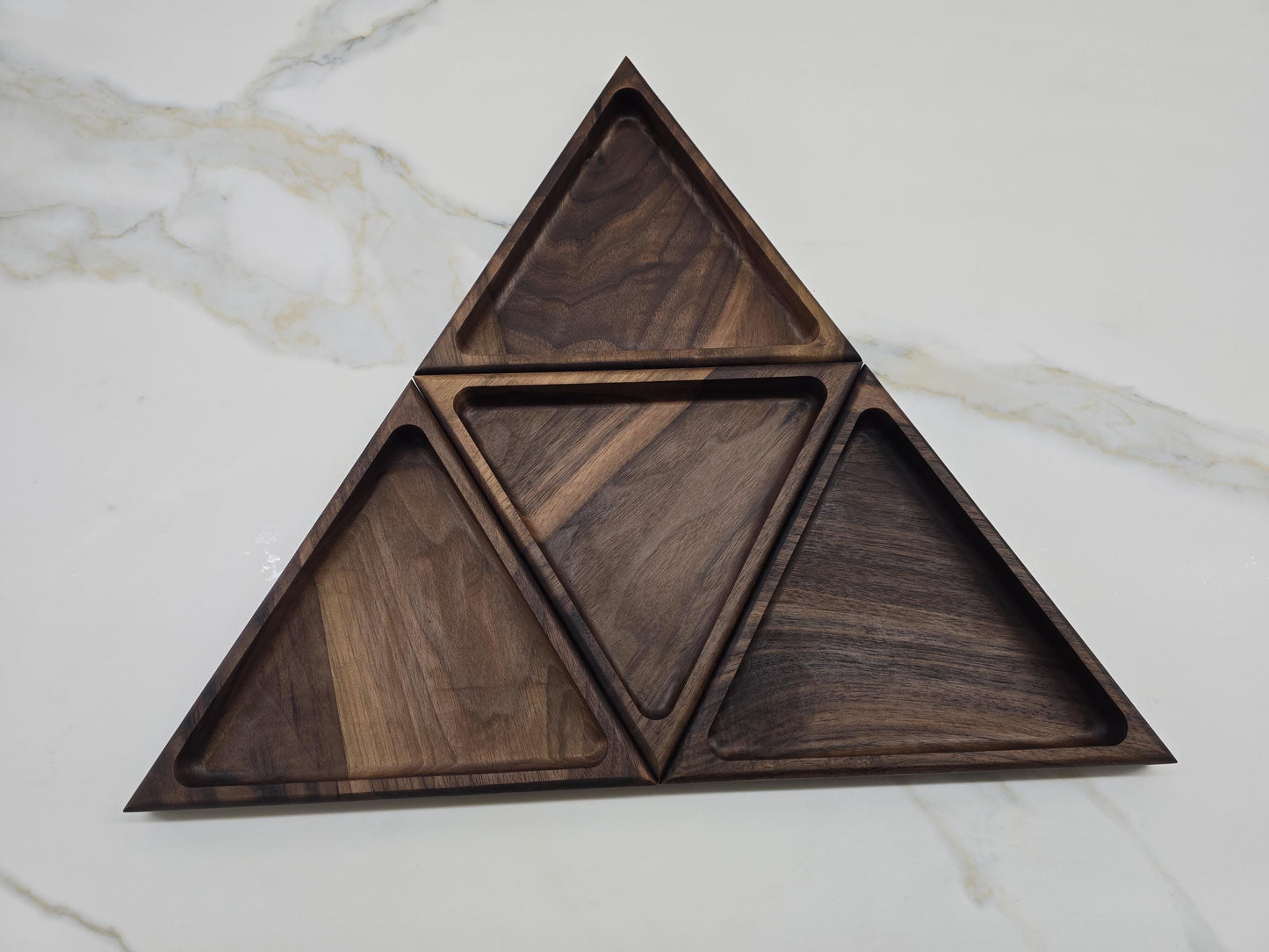 Serving triangles out of Black walnut