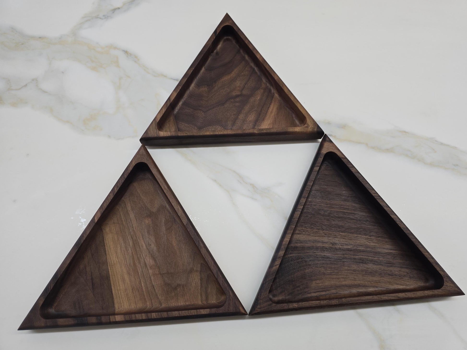 Serving triangles out of Black walnut