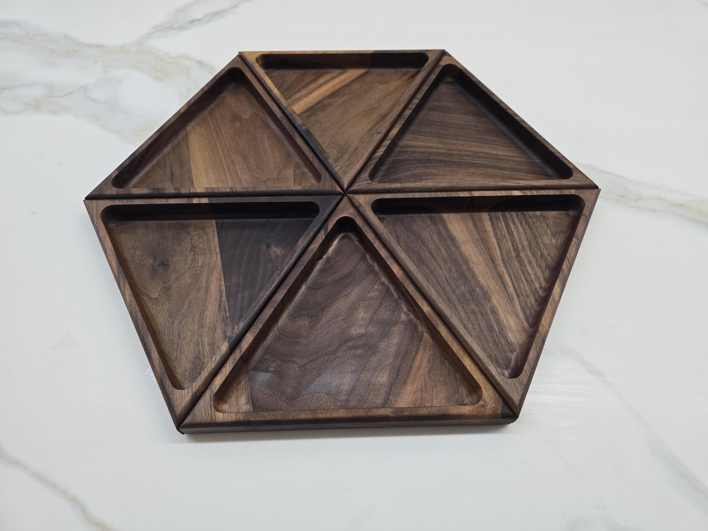 Serving triangles out of Black walnut