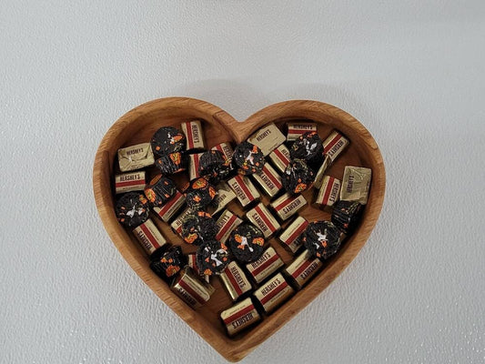 Wooden Heart candy/snack dish