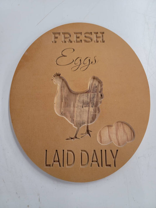 Custom sign for egg sales