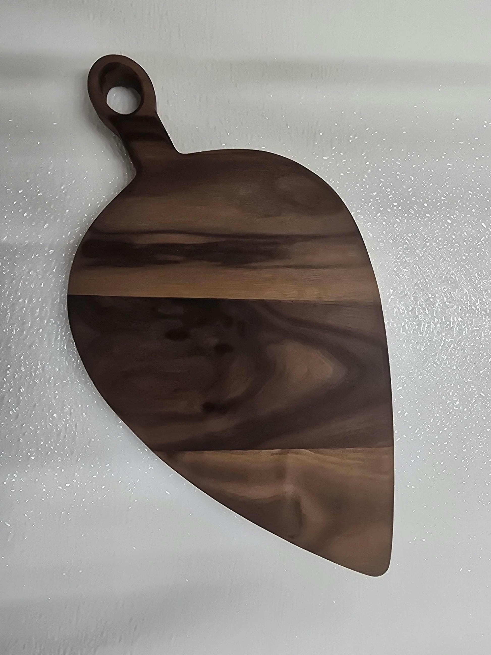 Black walnut small cutting board with handle