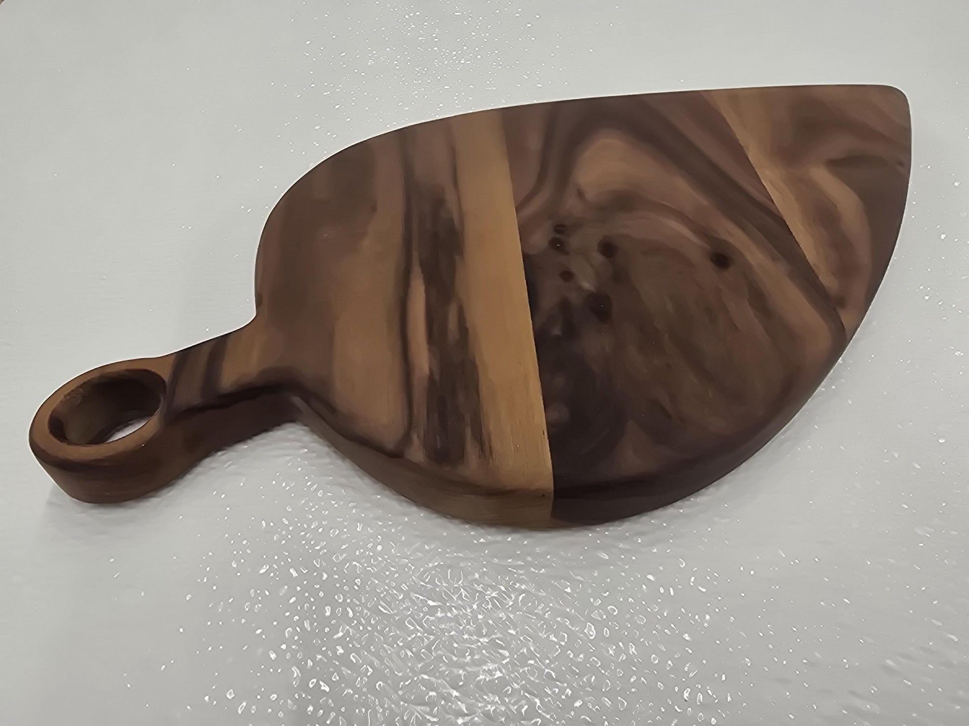 Black walnut small cutting board with handle