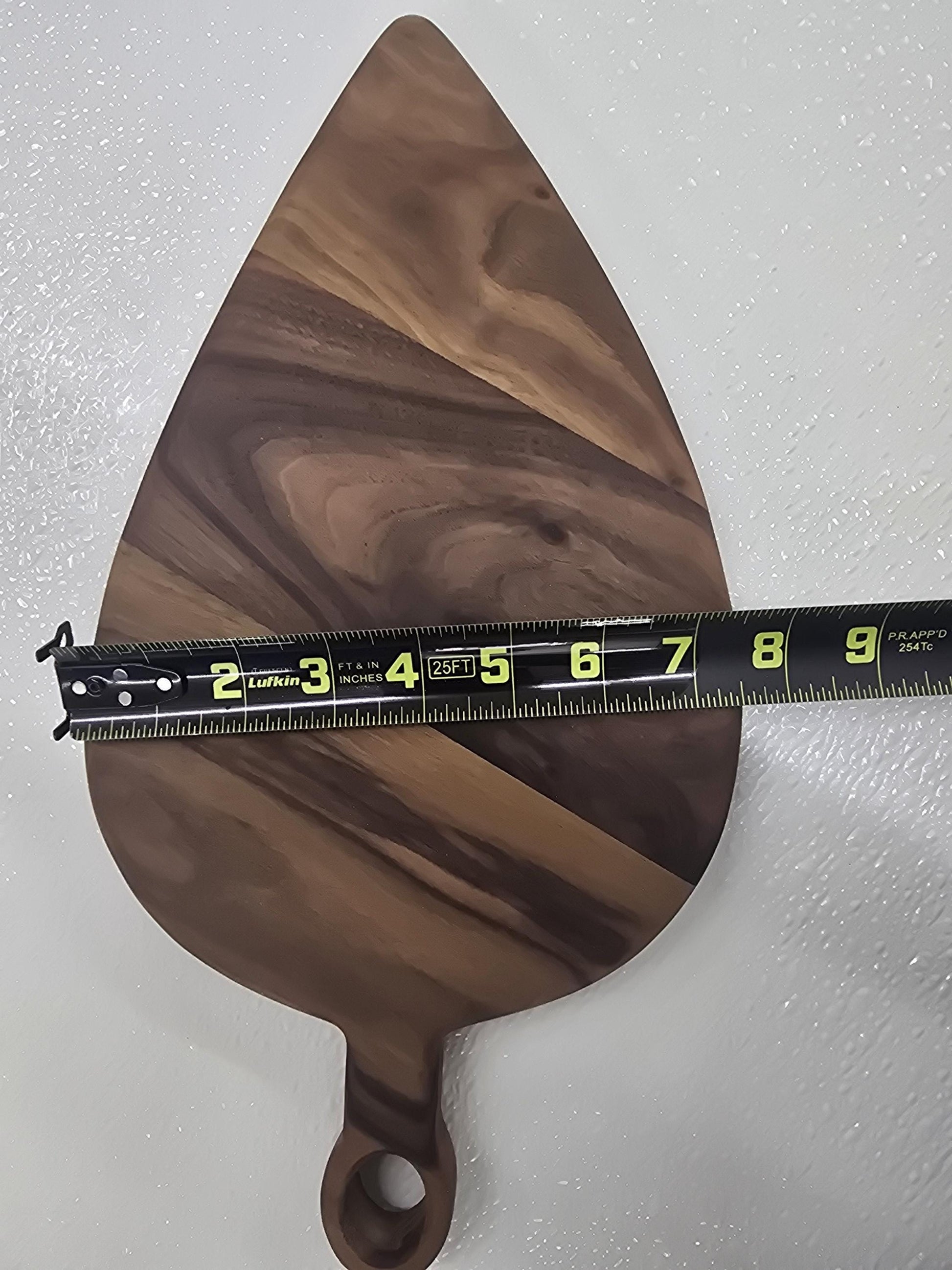 Black walnut small cutting board with handle