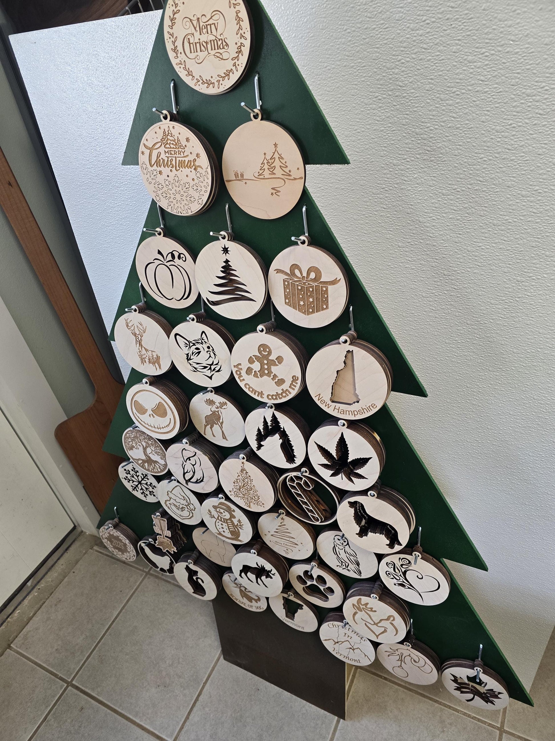 Wooden holiday ornaments